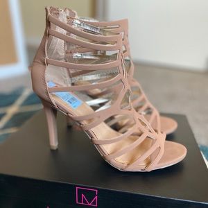 Nude strapy heels